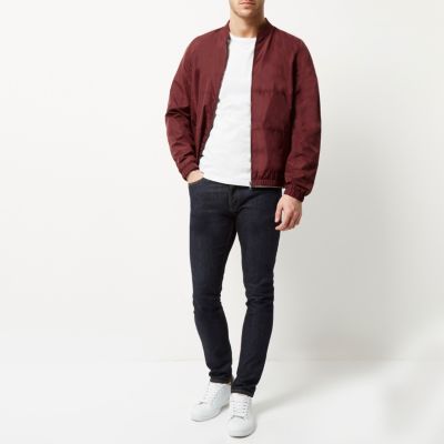 Red Only & Sons shell bomber jacket